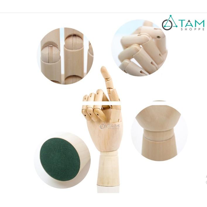 Mô hình bàn tay gỗ trang trí size nhỏ