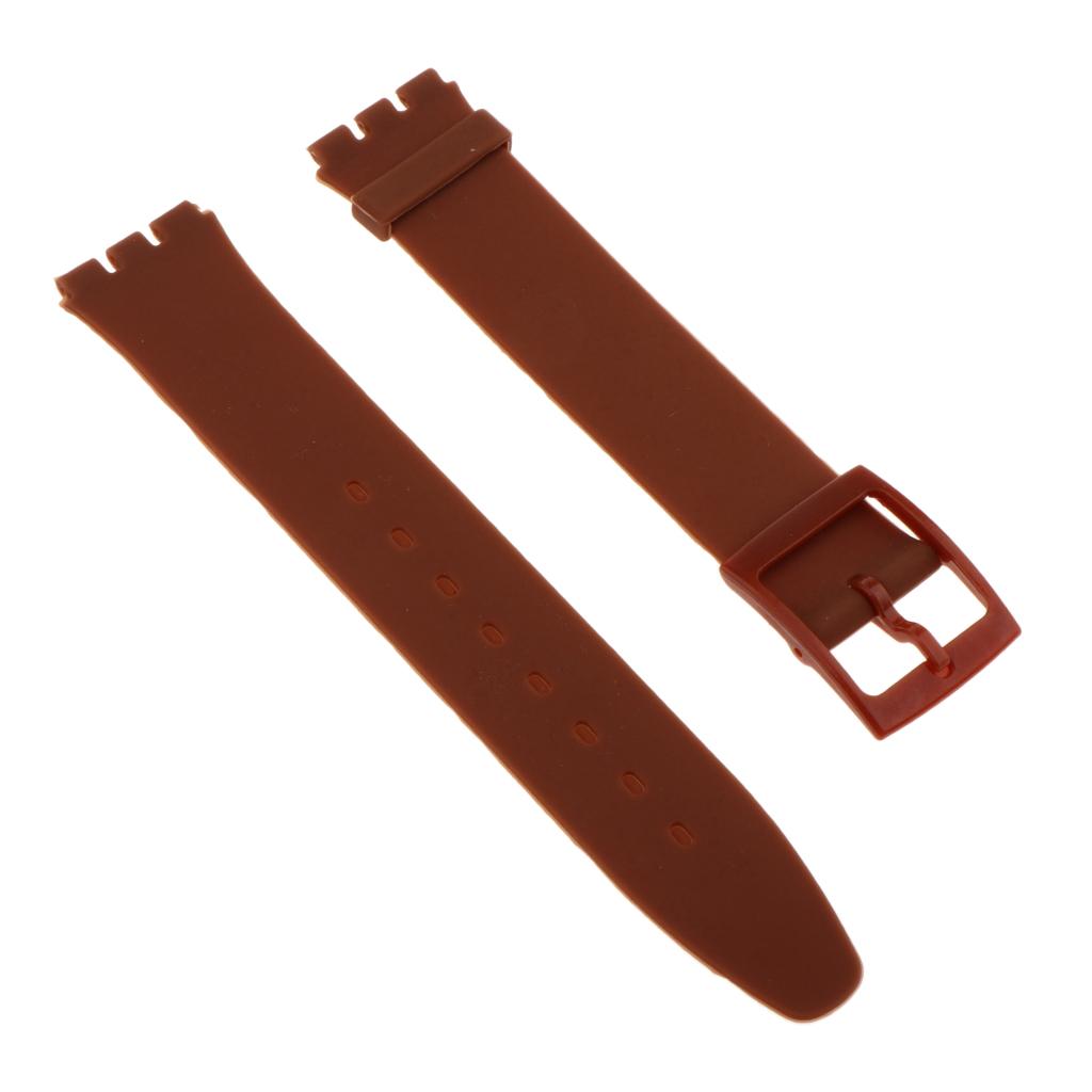 16mm Replacement Soft Silicone Rubber Sports Watch Band Bracelet for Smart Watch