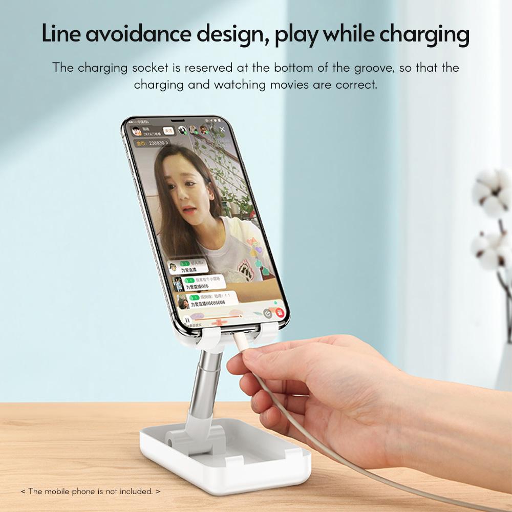 Giá đỡ điện thoại di động để bàn có góc điều chỉnh độ cao cho máy tính bảng điện thoại thông minh - Màu trắng