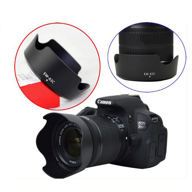 Lens Hood Cho ống Kính Canon 18-55mm STM (Loa che nắng EW-63C)