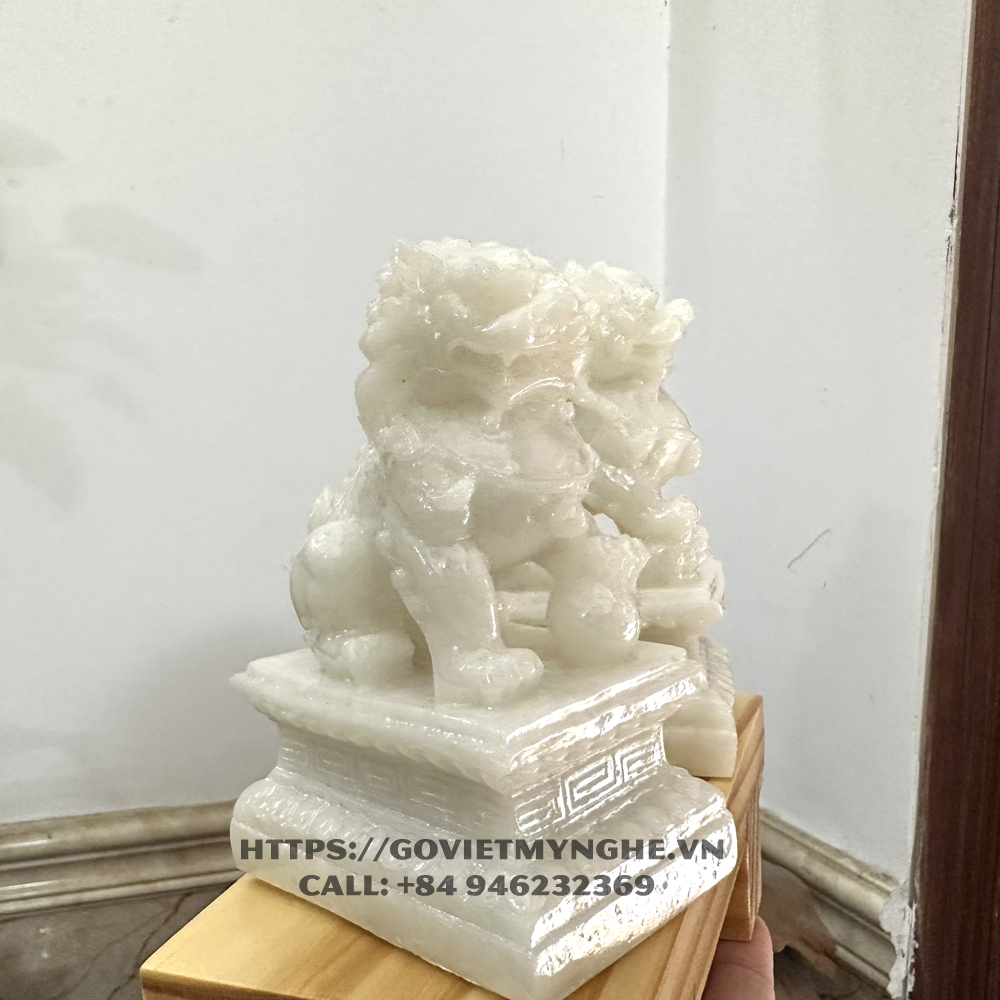Cặp tượng đá trang trí kỳ lân - đá non nước
