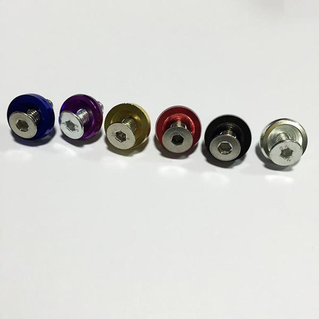 1 Set Aluminum Alloy M6 x 20mm Car Mounting Washer Bolt Engine Screw Black