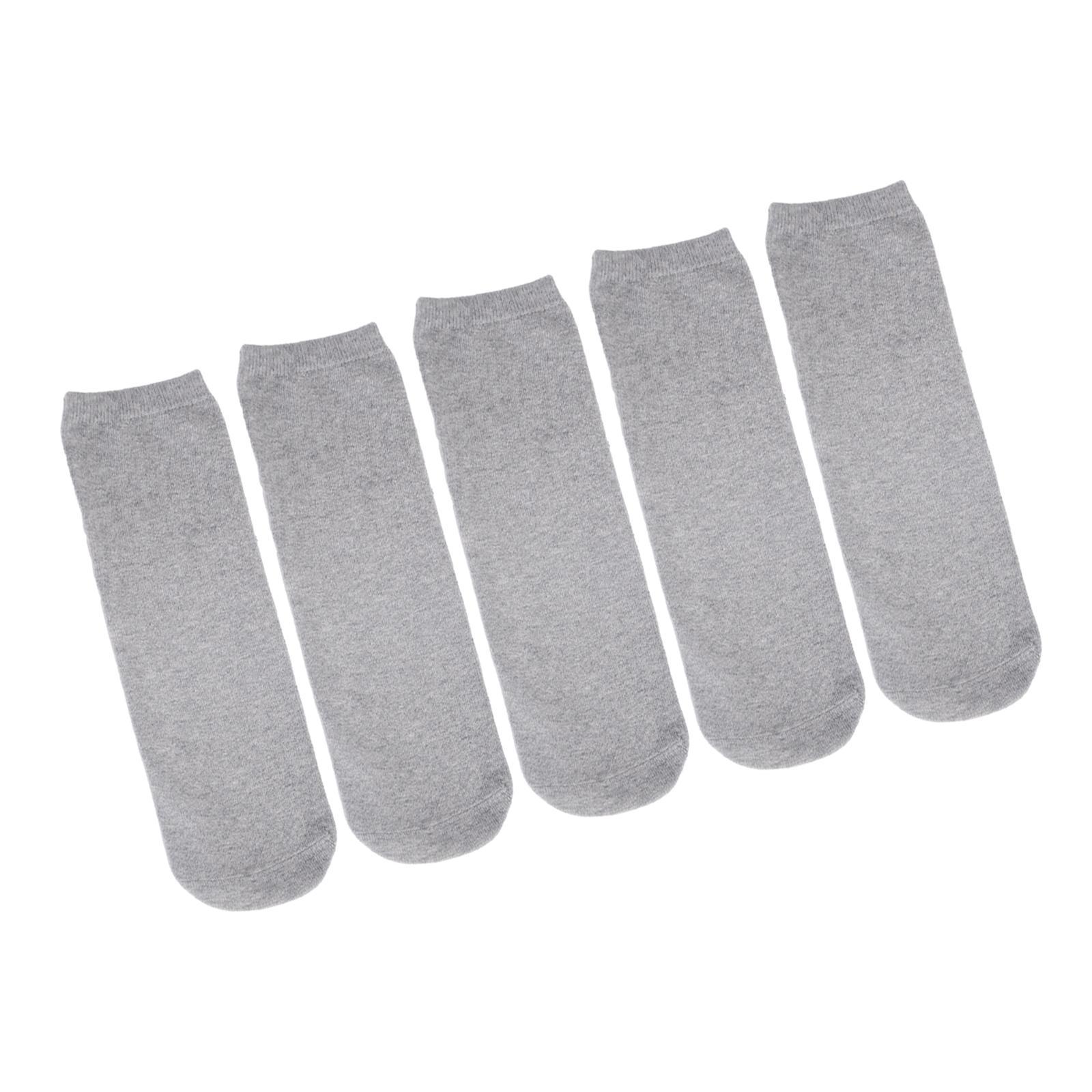 5Pcs Prosthetic Socks Cotton below Knee Grey Elastic Amputee Socks for Women