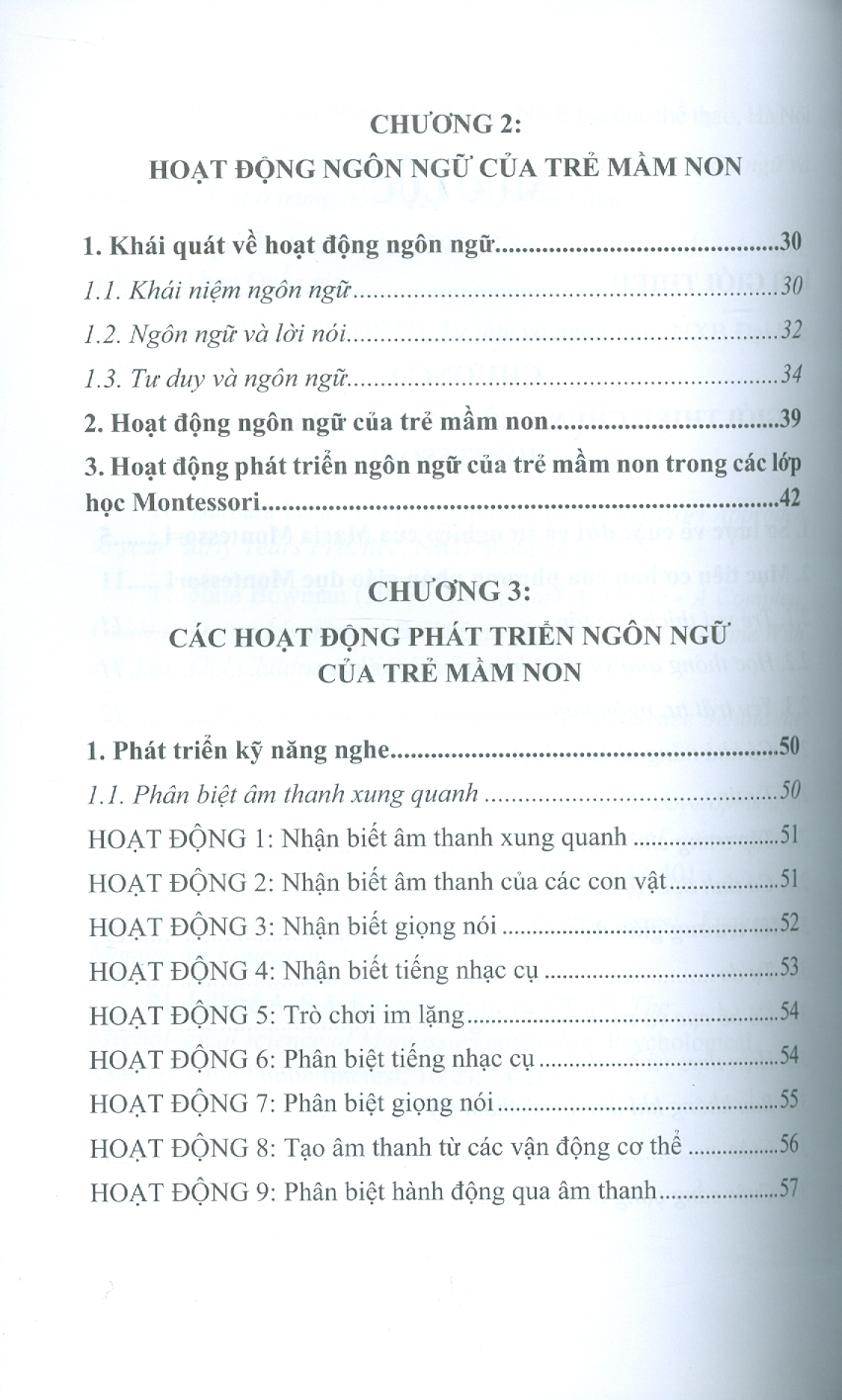Hoạt Động Phát Triển Ngôn Ngữ Của Trẻ Mầm Non Theo Phương Pháp Giáo Dục Montessori