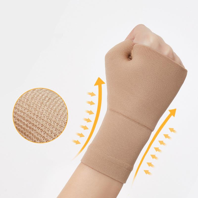 Hỗ trợ cổ tay găng tay ngón tay cái Bảo vệ cổ tay Nẹp dây đeo tay áo bị bong gân khớp đau tenosynov viêm khớp bảo vệ Color: 1PC Skin Size: XL
