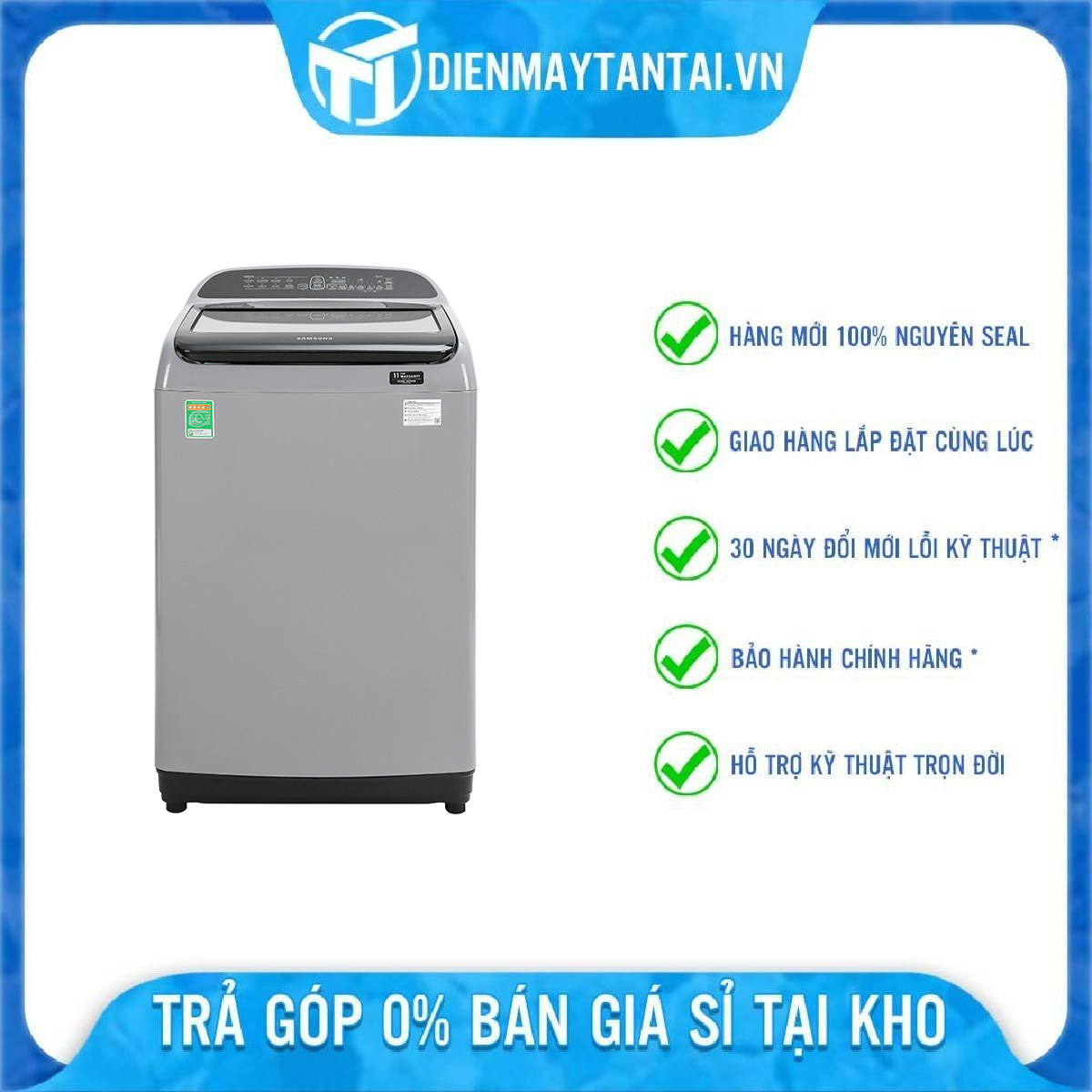 Máy giặt Samsung cửa trên Digital Inverter 9kg (WA90T5260BY) - Giao toàn quốc