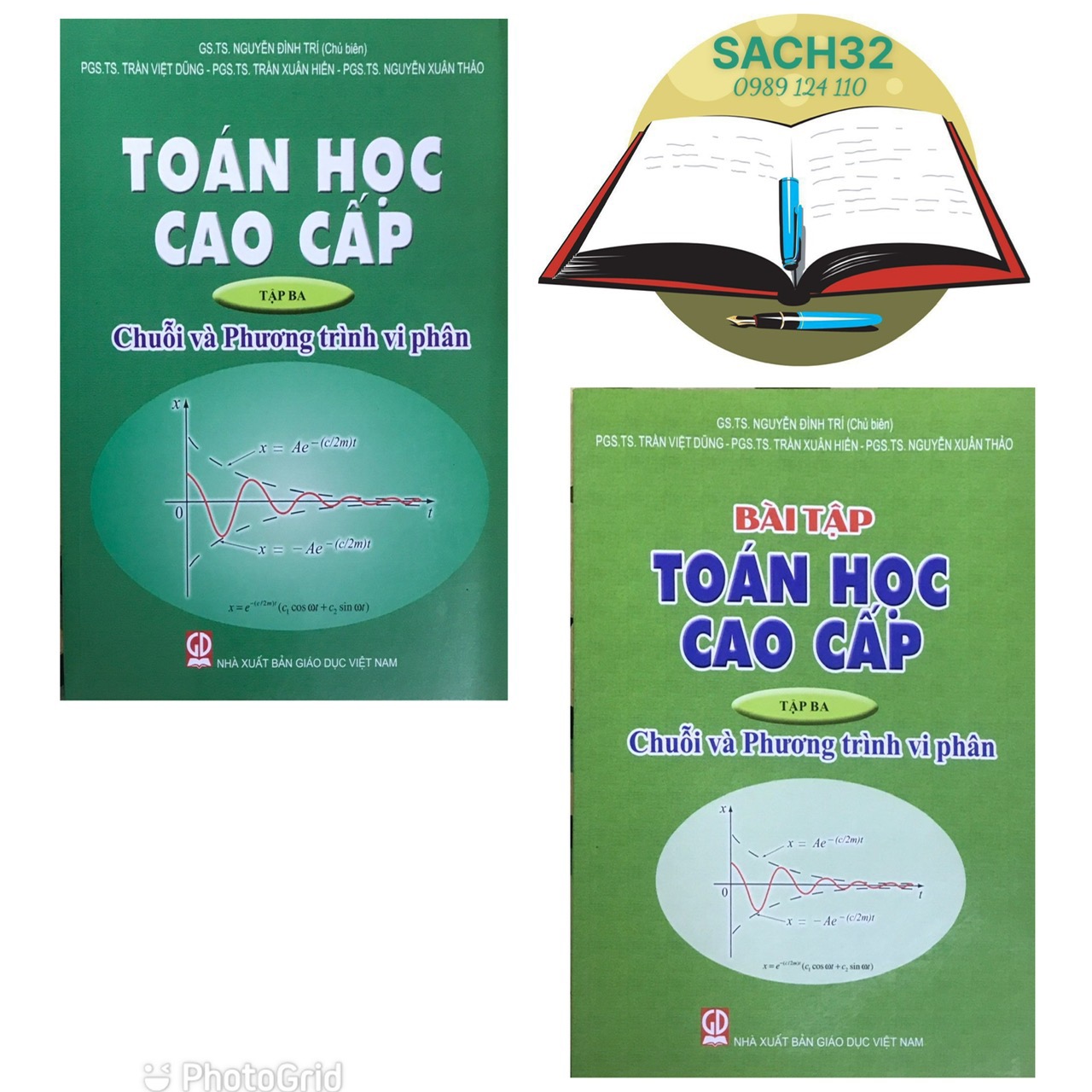 Combo 2 cuốn Toán Cao Cấp Tập 3 + Bài Tập ( Chuỗi Và Phương Trình Vi Phân)