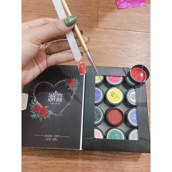 Gel vẽ hulian 12 màu, gel vẽ nổi 12 màu hulian
