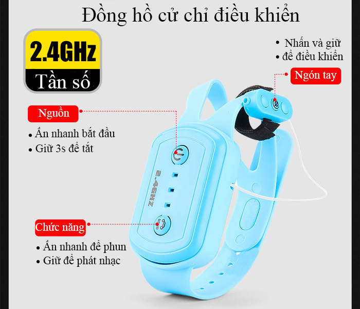 Xe ô tô điều khiển từ xa KAVY 058 bằng cử chỉ có nhạc, đèn phun được khói xoay 360 độ cao