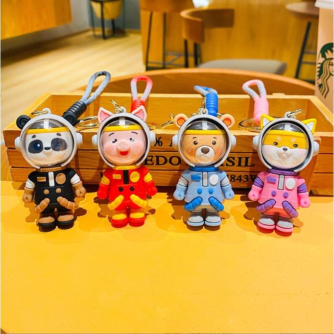 Móc Khóa Phi Hành Gia Panda PVC Loại Tốt