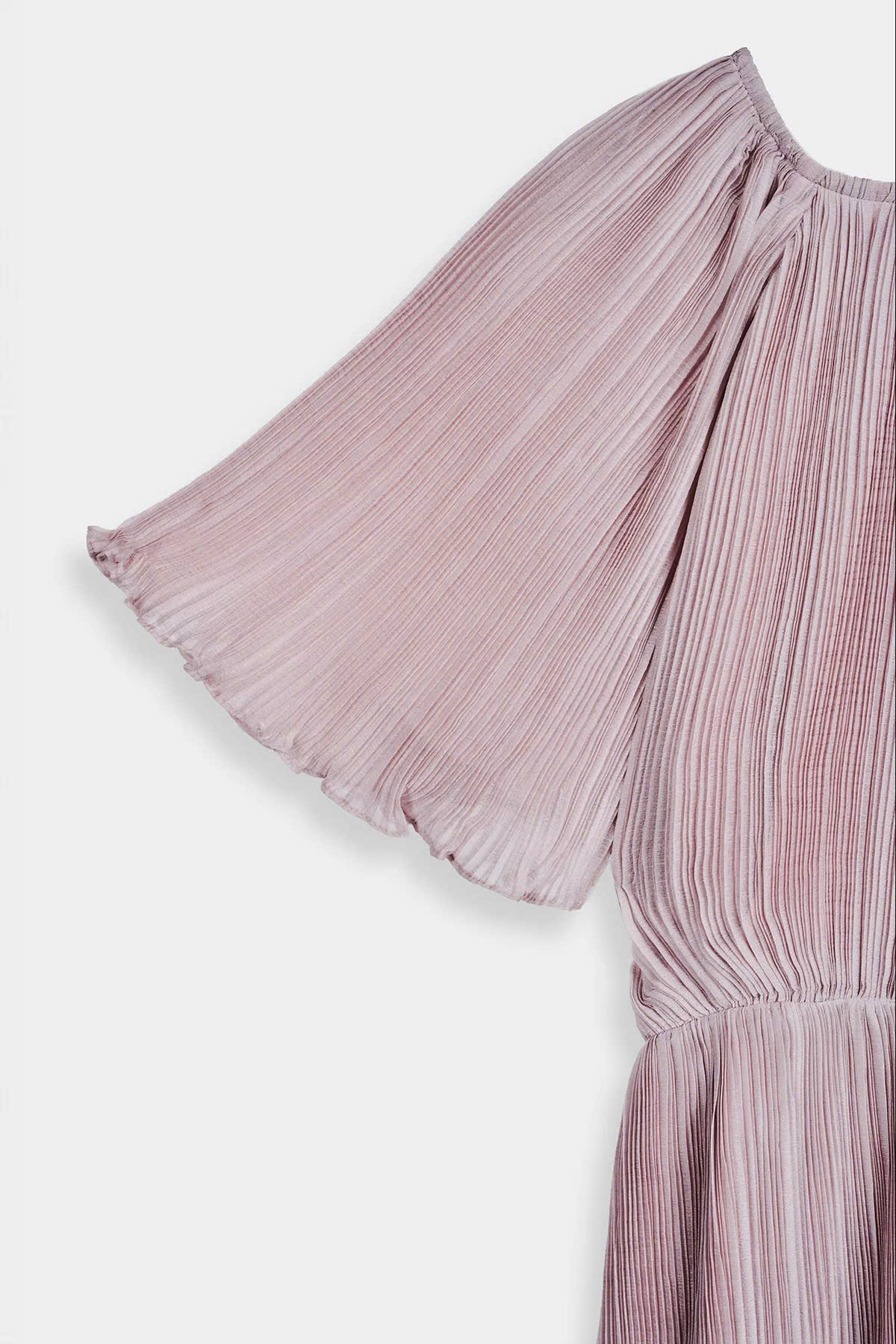 Đầm Xoè Dập Ly Hồng Pastel thời trang thiết kế Hity DRE194