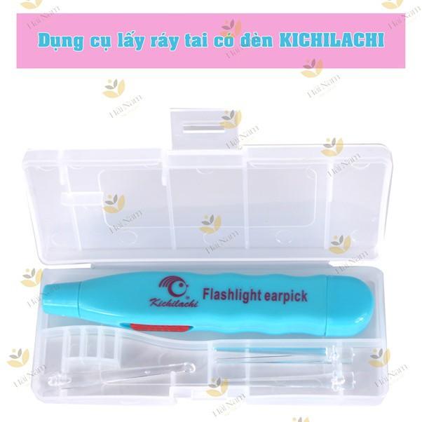 Hộp dụng cụ lấy ráy tai có đèn cho bé và gia đình KICHILACHI -