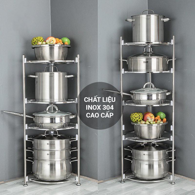 Giá Kệ Để Xoong Nồi Chất Liệu Inox 304 - MẪU MỚI 2021 CHẮC CHẮN BỀN BỈ CHỊU LỰC TỐT