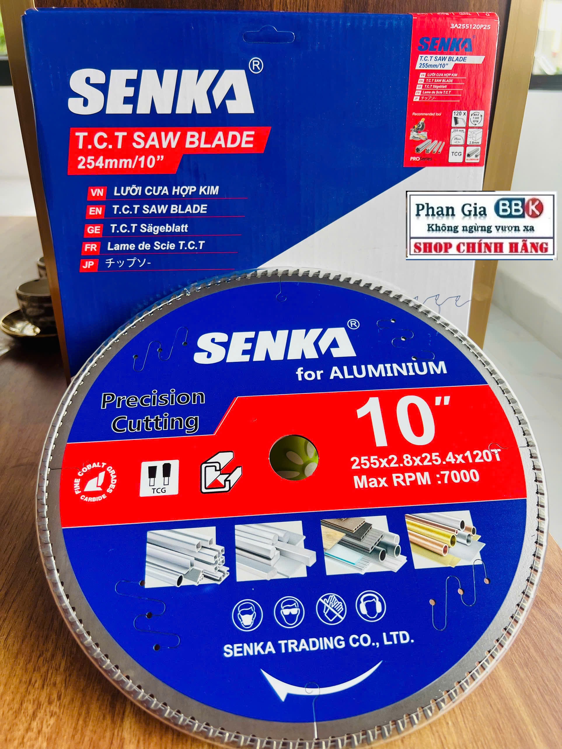 Lưỡi cắt nhôm hợp kim SENKA 255 - 305 120 răng Made in Germany - Hàng chính hãng
