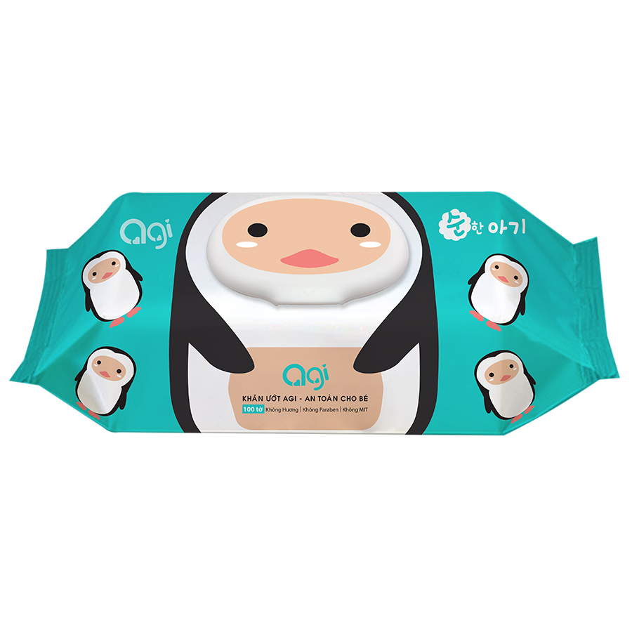 Bộ 4 Gói Khăn Ướt Không Hương Agi - Giao Mẫu Ngẫu Nhiên