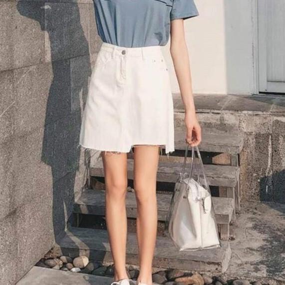 Váy Cạp Cao Rách Gấu