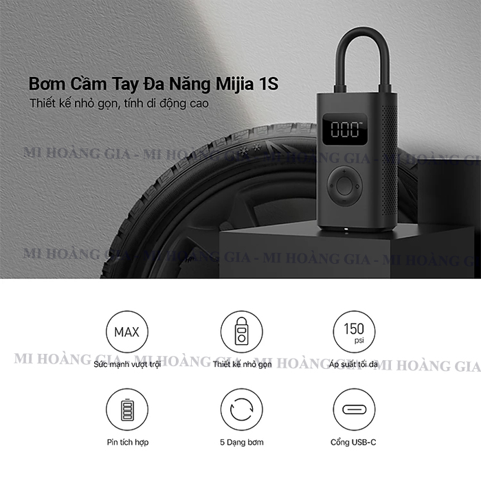 Máy bơm đa năng Mijia 1S MJCQB04QJ - Hàng nhập khẩu