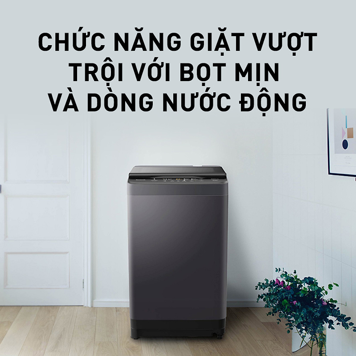 MÁY GIẶT PANASONIC 9KG LỒNG ĐỨNG NA-F90S10BRV - Hàng chính hãng