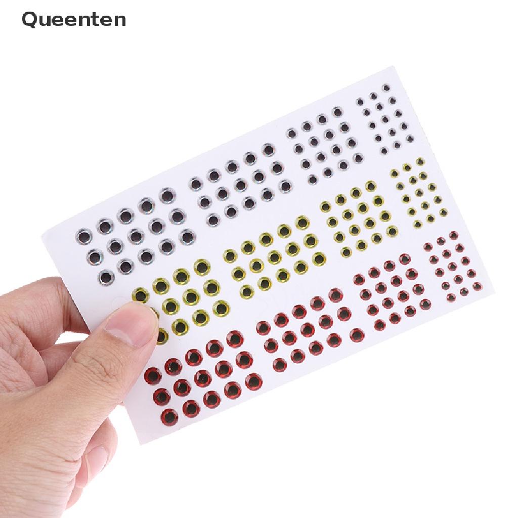 Queenten 183pcs Fish Eye 0.39&quot; 3D 4D 5D Holographic Lure Fish Eyes Fly Tying Jigs Crafts  QT