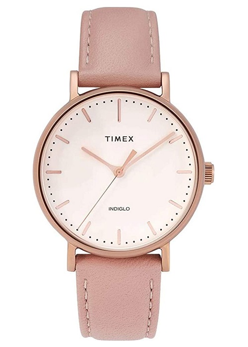 Đồng hồ Dây Da Nữ Timex Fairfield 37mm Leather Strap Watch - TW2T31900