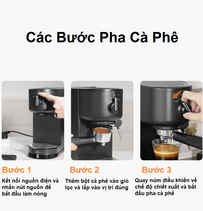 Máy pha cà phê Espresso, Cappuccino, Latte thương hiệu Mỹ cao cấp HiBREW H5B - Công suất 1500W, áp suất 15bar - Hàng nhập khẩu