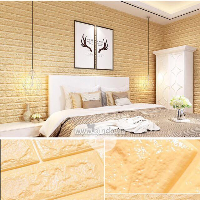 Dán Tường Xốp Giả Gạch Kích Thước 70 X 77 - Ảnh Chụp Thật