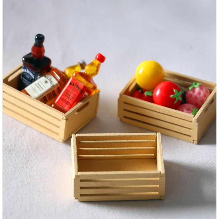 Mô hình hộp gỗ nhỏ trang trí tiểu cảnh nhà mô hình, nhà Dollhouse DIY quà tặng trang trí
