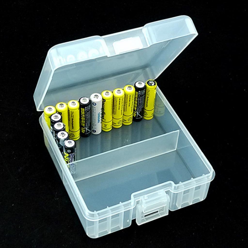 100 x Hard Plastic Case Holder Storage Box for Rechargeable AAA Batteries