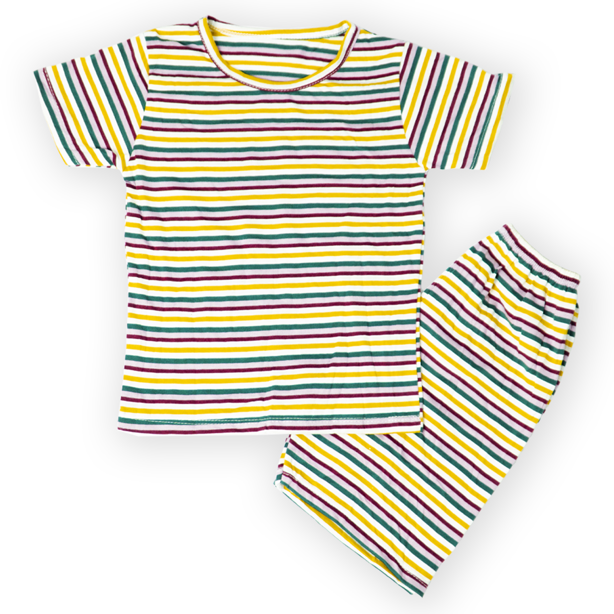 Bộ quần áo trẻ em MIMYKID sọc ngang kiểu lửng vải cotton thun dày mịn mát co giãn tốt, set đồ cho bé từ 4-16kg - (Giao màu ngẫu nhiên)