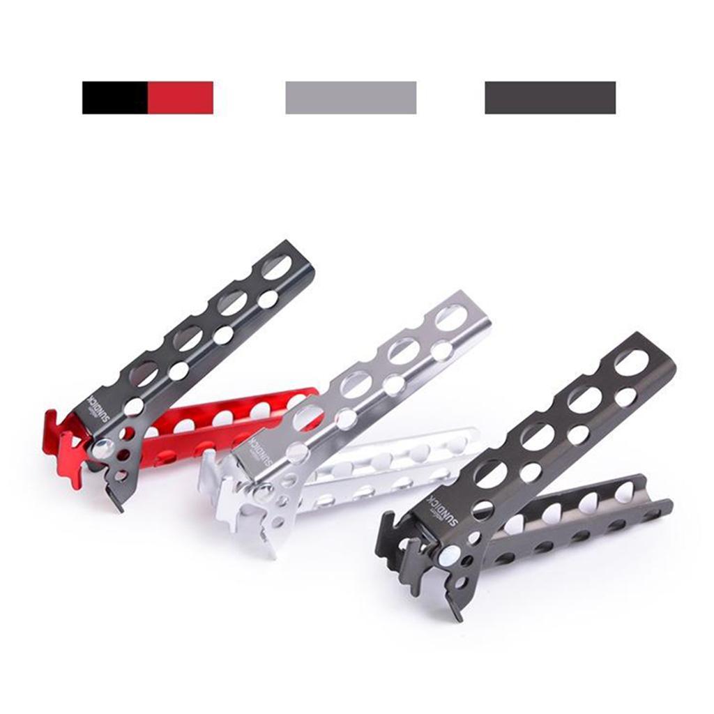 Camping Pot Pan Gripper Aluminum Pot Clamp  Lifter Gray