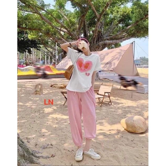 Sét áo tim to love + quần bom hồng TH6