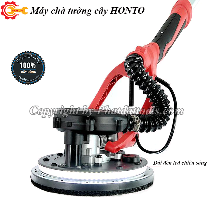 Máy chà nhám tường dạng cây HONTO YS-892-Có hút bụi,đèn chiếu sáng