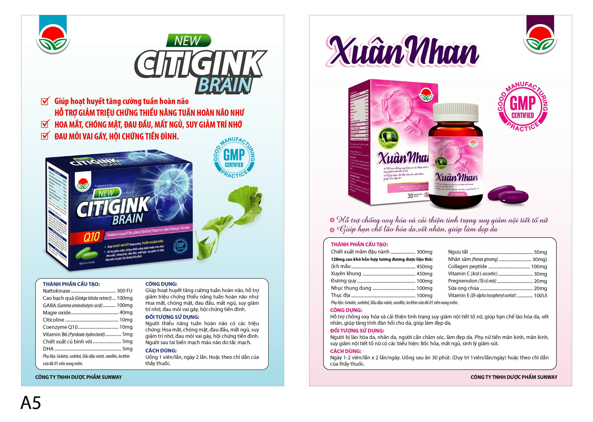 Viên uống đẹp da Xuân Nhan Sunway, hộp 30v, chống lão hoá