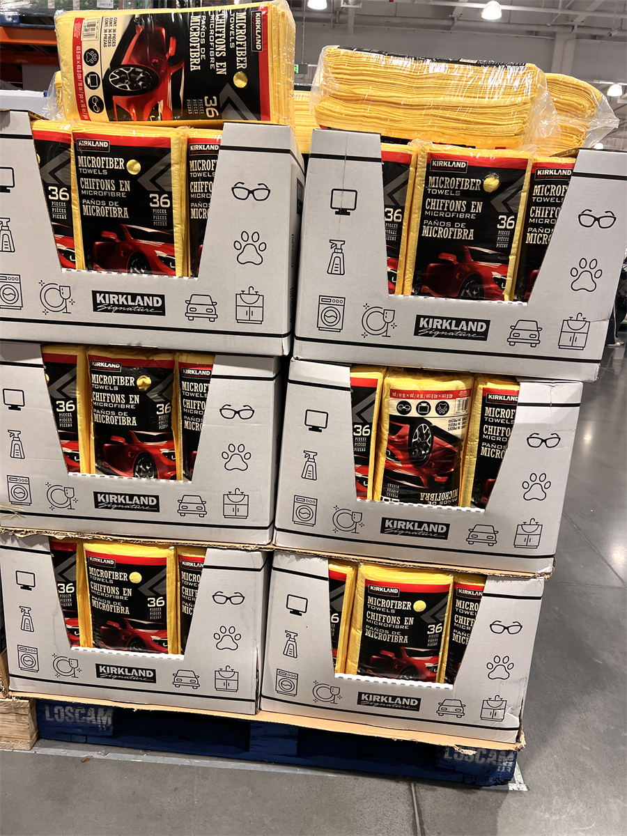 Khăn lau xe hơi và kính đa năng Kirkland Microfiber USA 1 túi x36 khăn