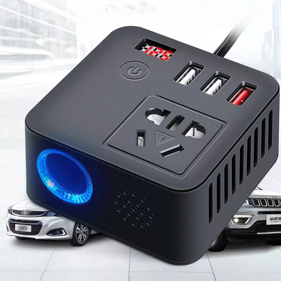 Bộ biến tần biến điện Ô Tô 12V / 24V Sang 220V Ô Tô Đa Chức Năng