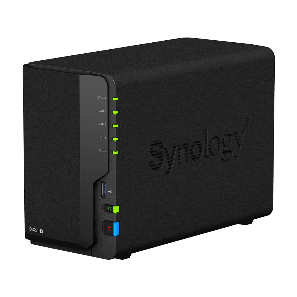 Thiết bị lưu trữ mạng Synology DS220+ (Đen) - Hàng Chính Hãng