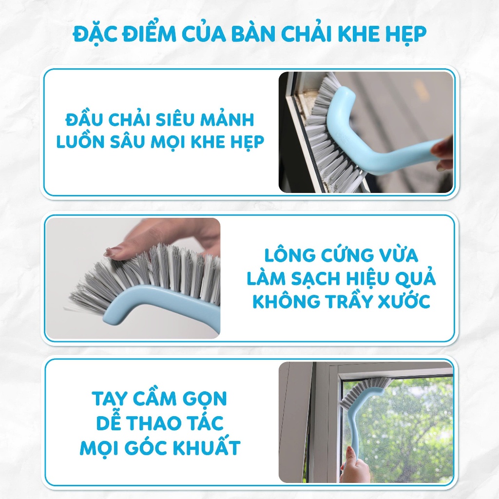 [COMBO] Bàn Chải Khe Hẹp MyJae Đầu Chổi Siêu Mảnh Lông Chải Cứng Vừa Tay Cầm Gọn Nhẹ