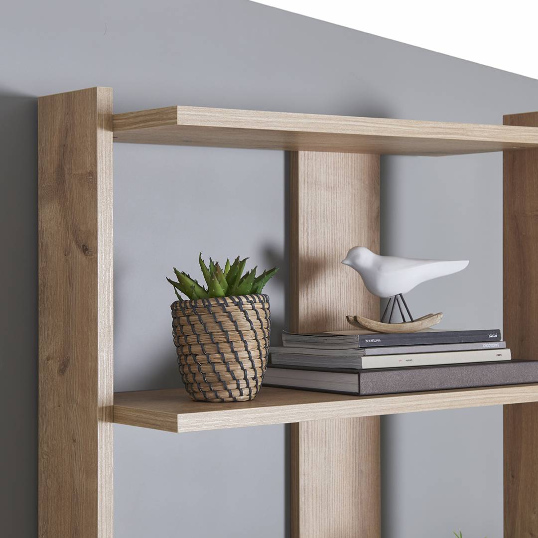 Kệ sách gỗ hiện đại SMLIFE Bowie – Size M | Gỗ MDF dày 17mm chống ẩm | D60xR28xC160cm