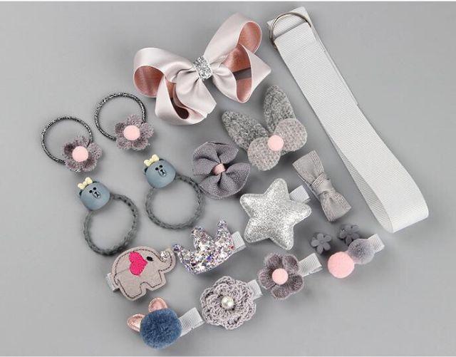 Bộ phụ kiện tóc 18 món dành cho bé gái