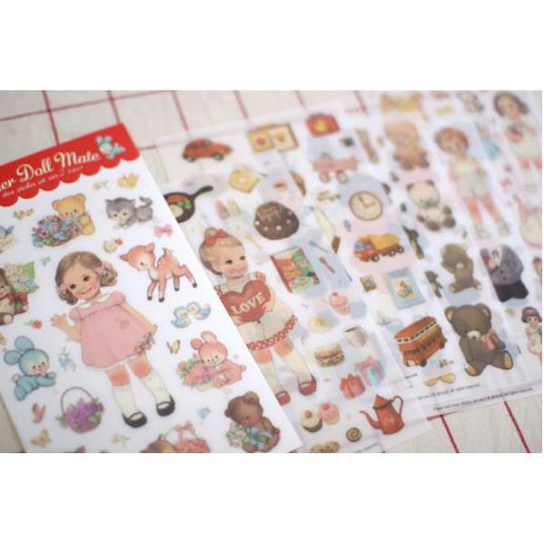 Bộ 6 Tấm Sticker Trang Trí Búp Bê Baby Doll