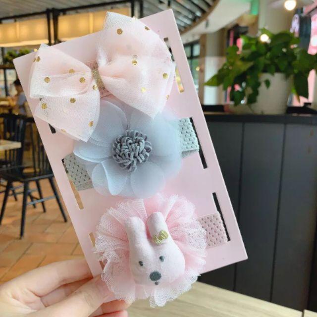 Set 3 Băng đô kèm hộp cho bé gái