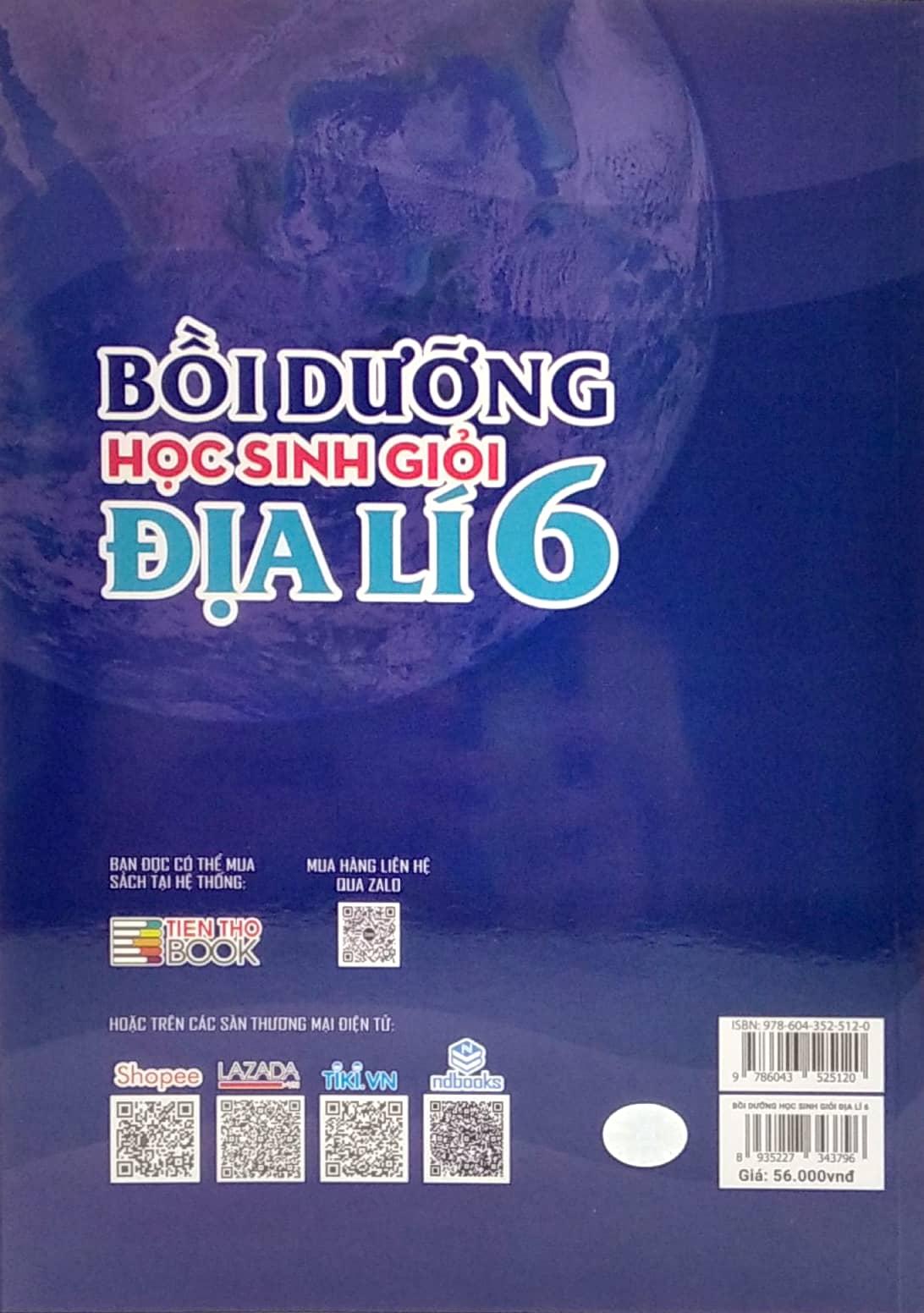Bồi Dưỡng Học Sinh Giỏi Địa Lí 6