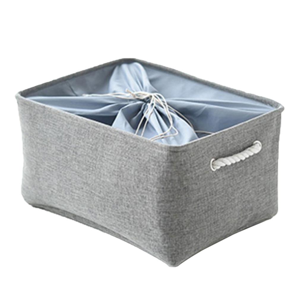 Baby Kids Toy Storage Bag Basket Laundry Basket Drawstring Box Bin Grey
