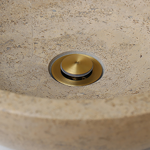 Đầu xả lavabo đồng thau đúc bề mặt giả cổ GCX01