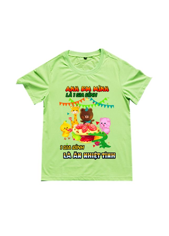 Áo Thun Nữ Họa Tiết 1 Gia Đình Là Ăn Nhiệt Tình