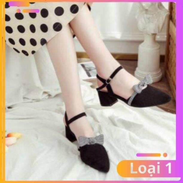 FREE SHIP sandal nữ / giày cao gót nữ thắt nơ siêu xinh