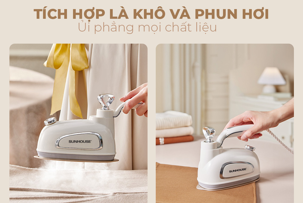 Bàn là hơi nước cầm tay Sunhouse SHD2175 (1000W) - Hàng chính hãng