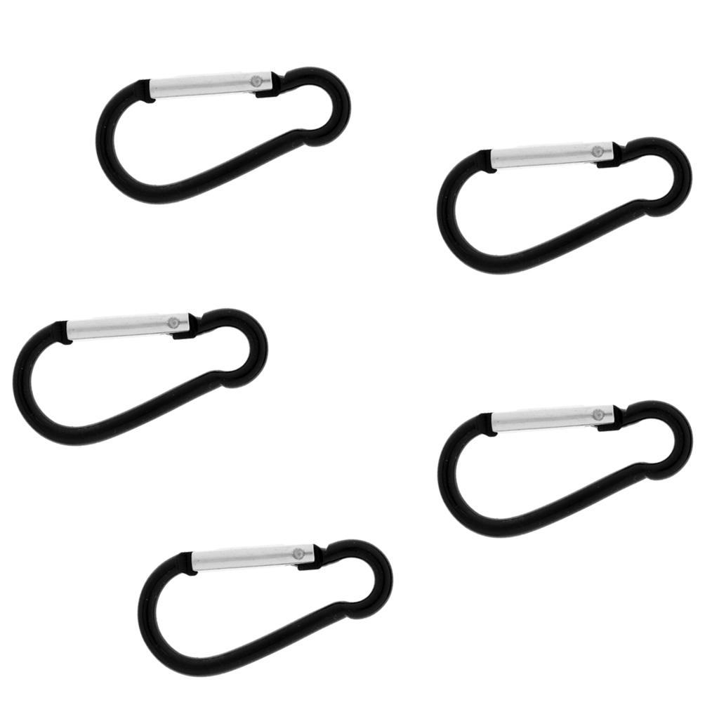 5 Pieces Ultra-light Carabiner Buckle Snap Clip Hook Key Ring Key Chain