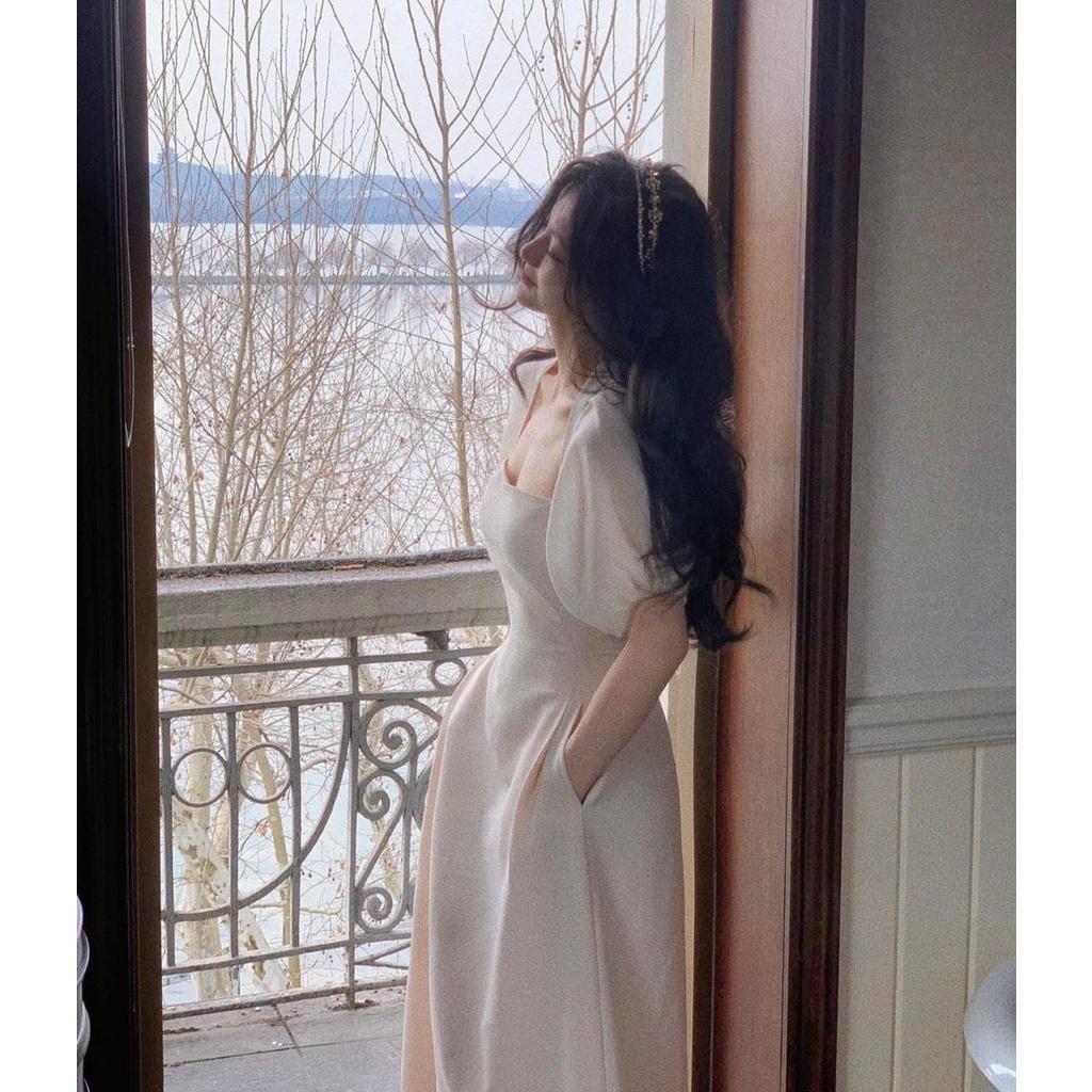 Đầm Xòe Phối Tay Sang Trọng - D0582