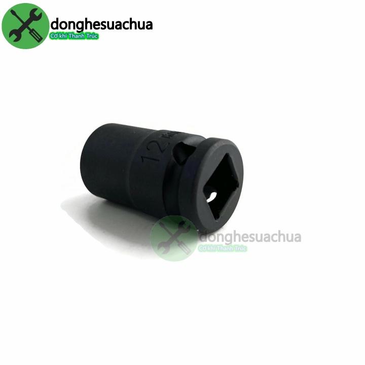 Tuýp 12mm 3/8 Kingtony 353512M loại ngắn 6 cạnh màu đen